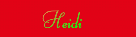 Schrift Heidi